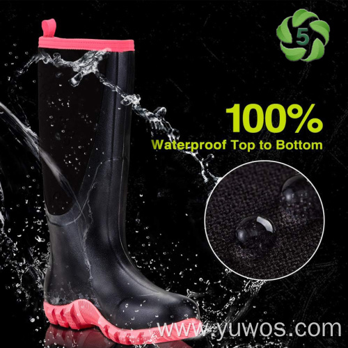 5mm Garden Rain Boots Steel Shank women boots